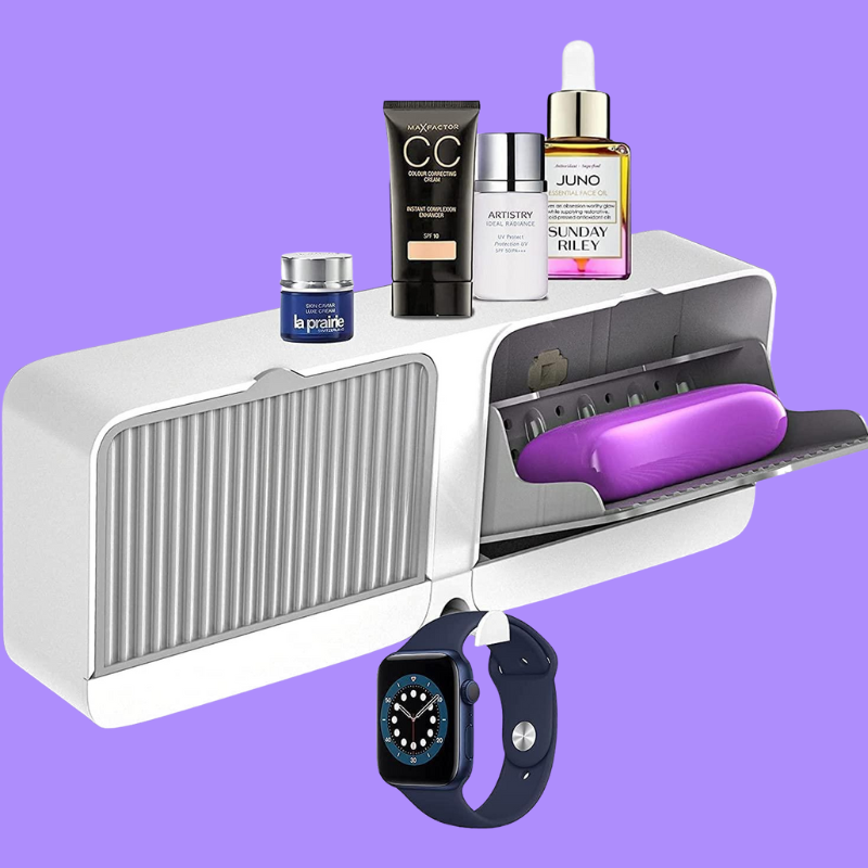 Wall-Mounted Double Bar Soap Box with Lid – Self-Adhesive, Waterproof, Durable Plastic Soap Holder (2 Compartments, Pack of 1)