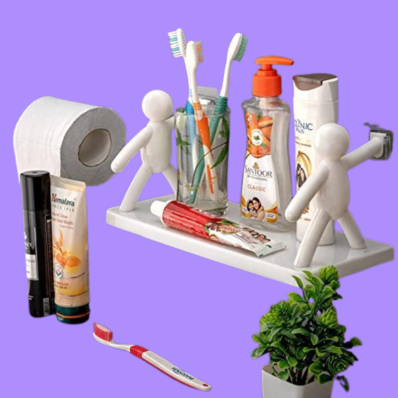 Wall Hanging Bathroom Shelf Storage Rack (Pack of 1)