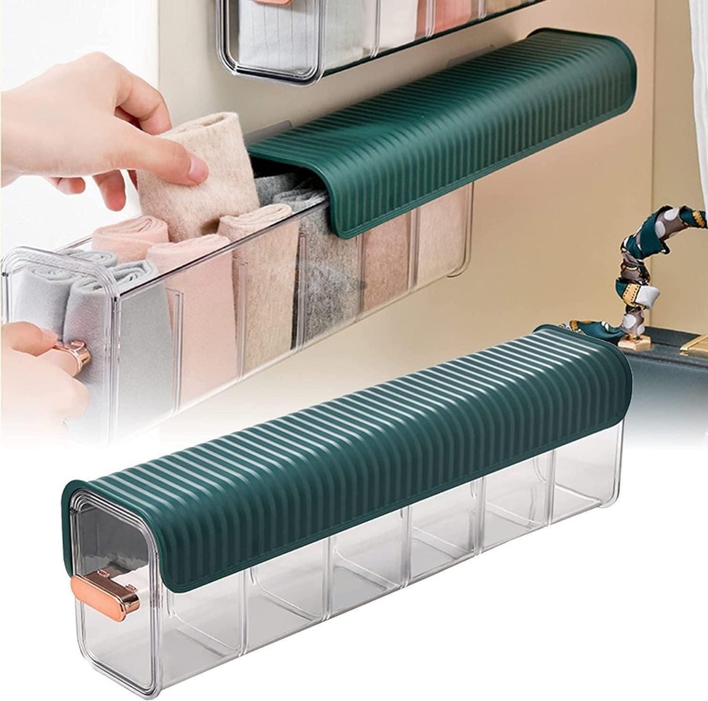 Wall Hanging Transparent Storage Box – Plastic Underwear, Panties & Small Item Organizer