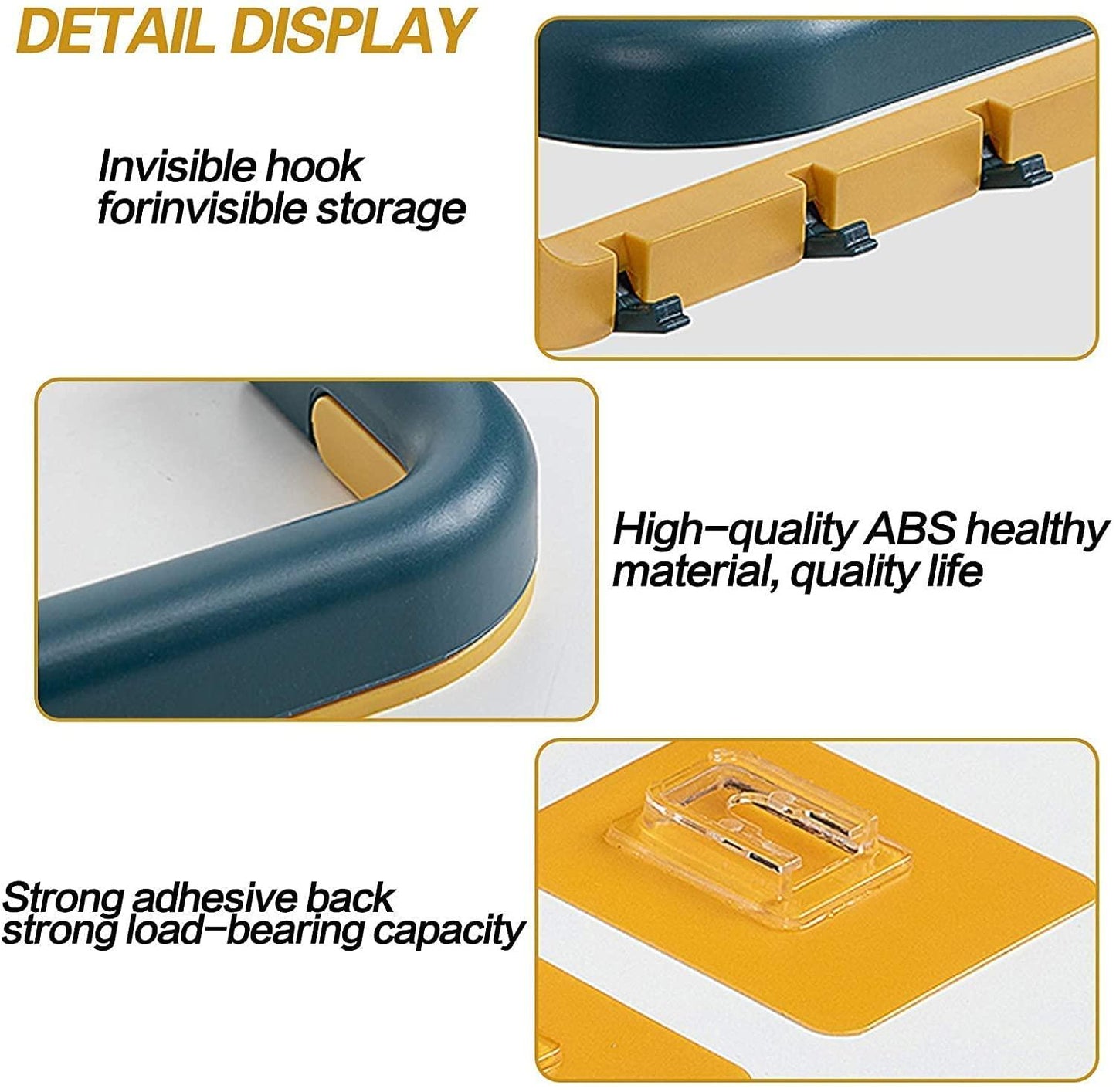 Double Layer Plastic Towel Rack with Hooks – Foldable, Wall-Mounted Multi-Purpose Organizer for Bathroom & Kitchen (Multi-Color, Pack of 1)