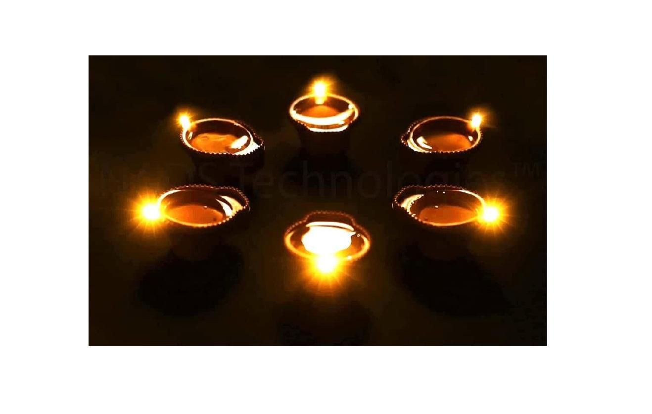 Water Sensor LED Light Diyas With Ambient Lights