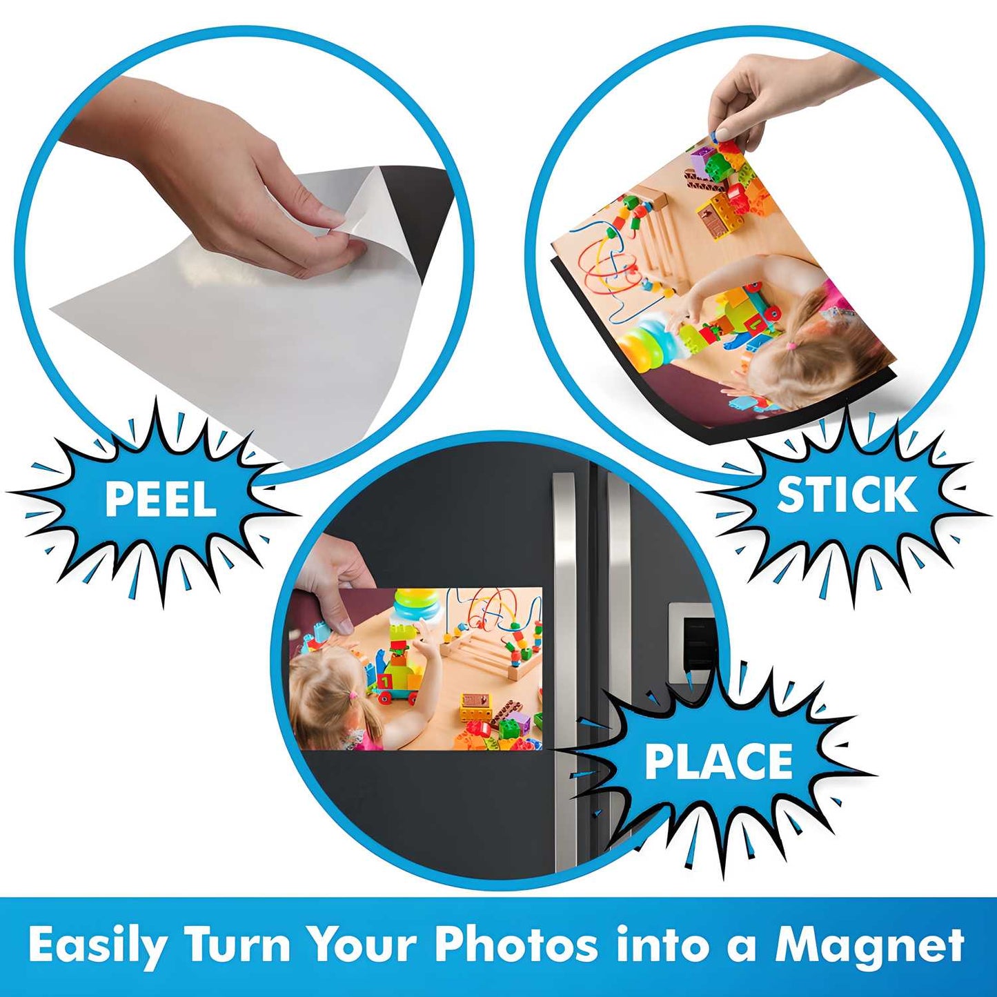 LifeKrafts Magnetic Adhesive Sheet (36×20 cm) – Strong Self-Adhesive DIY Craft Magnet Sheet for Fridge, Almirah & Home Décor