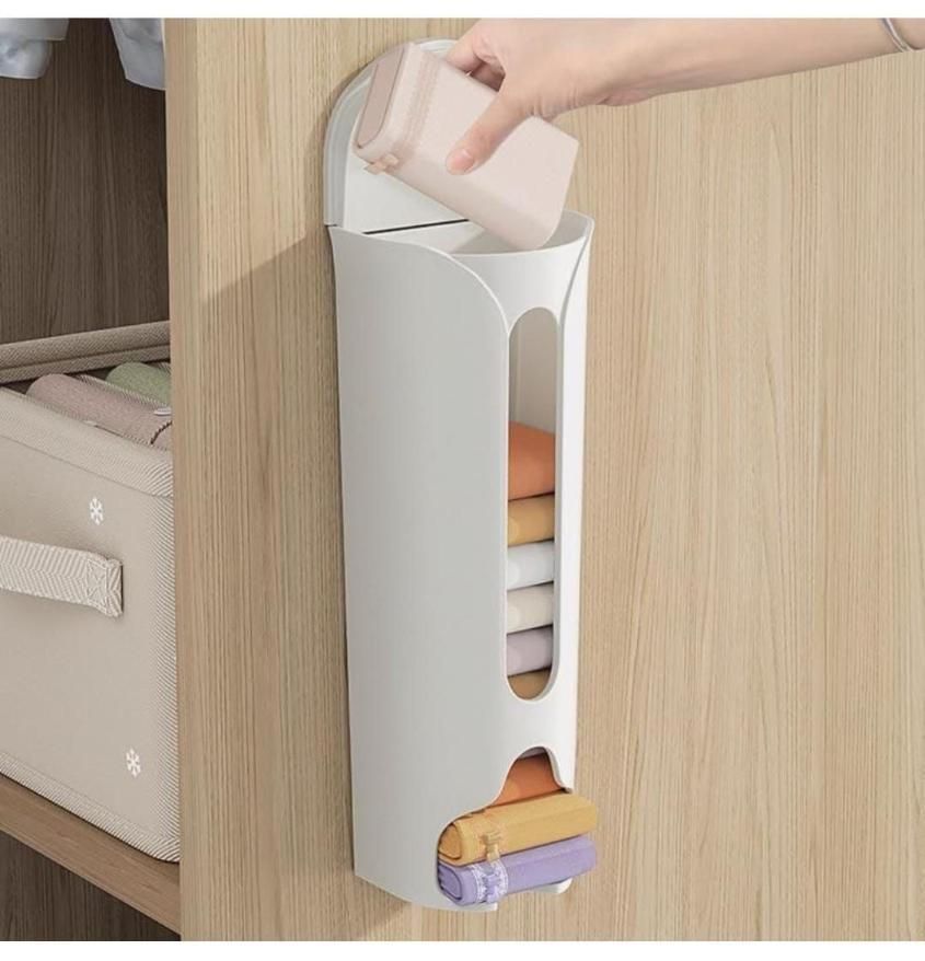 Multipurpose Wall-Mounted Cabinet Storage Organizer – Plastic Dustproof Box with Adhesive Mount for Kitchen, Bathroom & Wardrobe