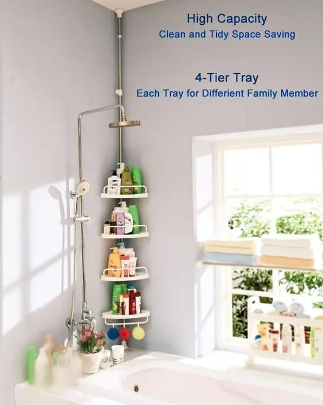 Stainless Steel Tripod Storage Rack – Durable, Space-Saving Shelf for Kitchen, Bathroom & Home Organization