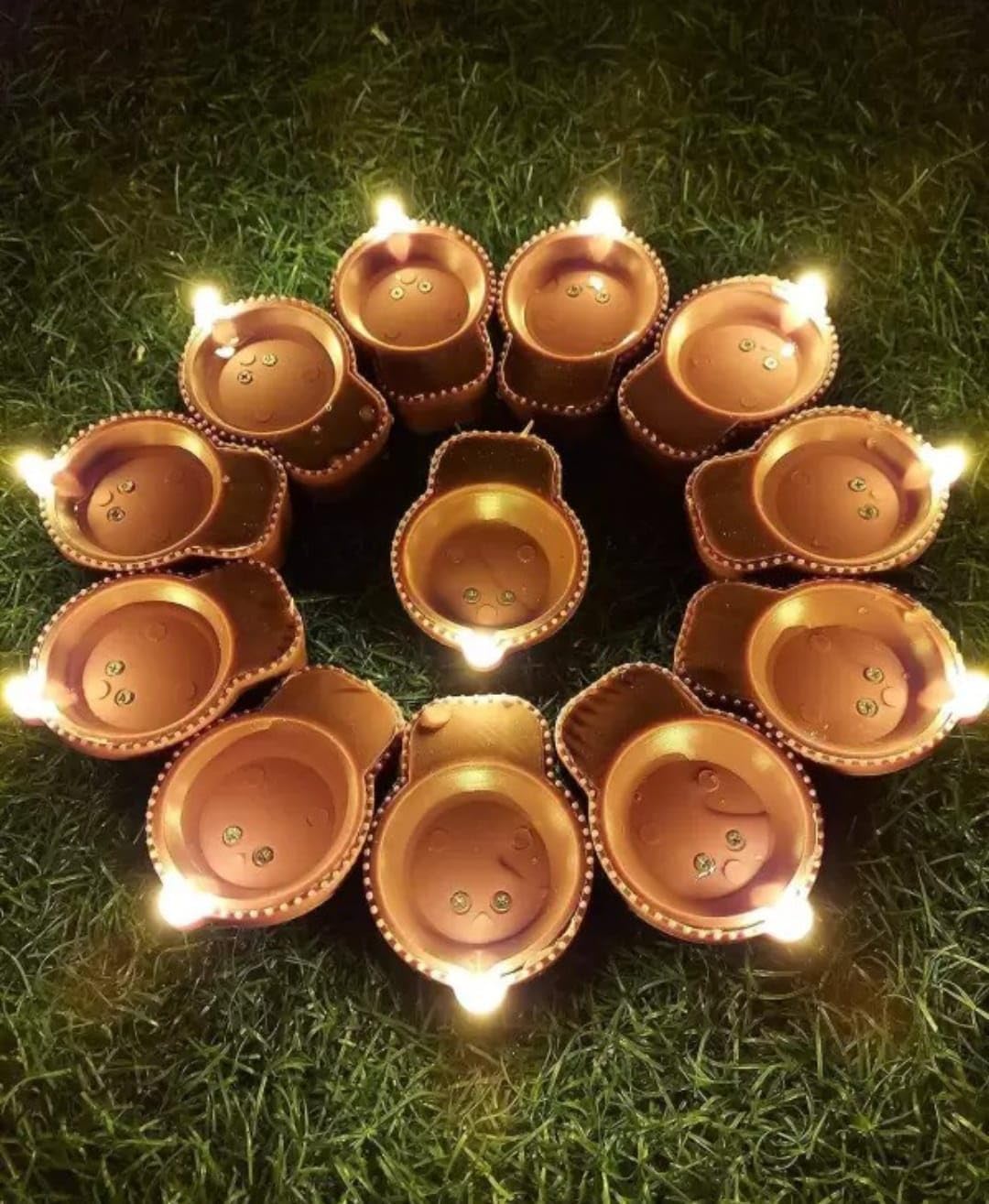 Water Sensor LED Light Diyas With Ambient Lights