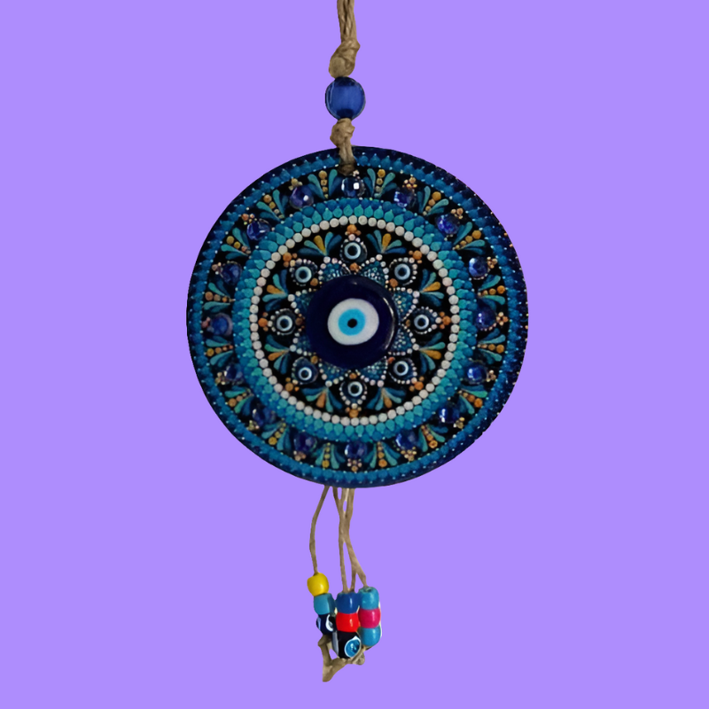 Handcrafted Evil Eye Wall Hanging – Nazar Battu Charm