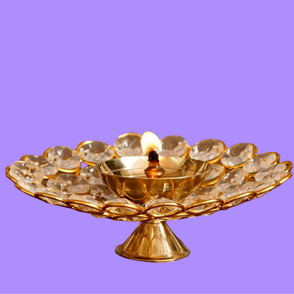 Small Decorative Crystal Bowl Candle Holder
