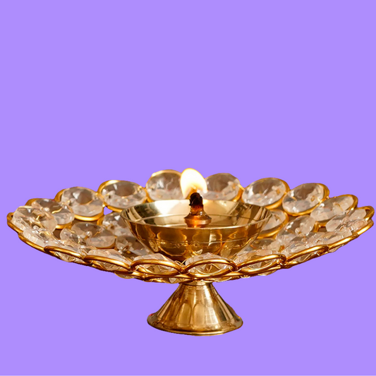 Small Decorative Crystal Bowl Candle Holder
