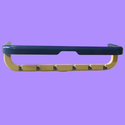 Double Layer Plastic Towel Rack with Hooks – Foldable, Wall-Mounted Multi-Purpose Organizer for Bathroom & Kitchen (Multi-Color, Pack of 1)