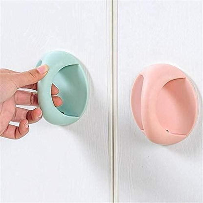 Self Stick Instant Handle (Pack of 4) – Multi-Purpose Adhesive Toilet Seat Lifter, Drawer & Cabinet Handle