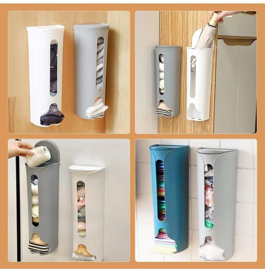 Multipurpose Wall-Mounted Cabinet Storage Organizer – Plastic Dustproof Box with Adhesive Mount for Kitchen, Bathroom & Wardrobe