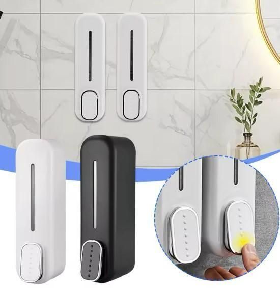 Press Wall-Mounted Soap Dispenser – Manual Liquid Soap, Shampoo & Sanitizer Dispenser (Plastic, Pack of 1)