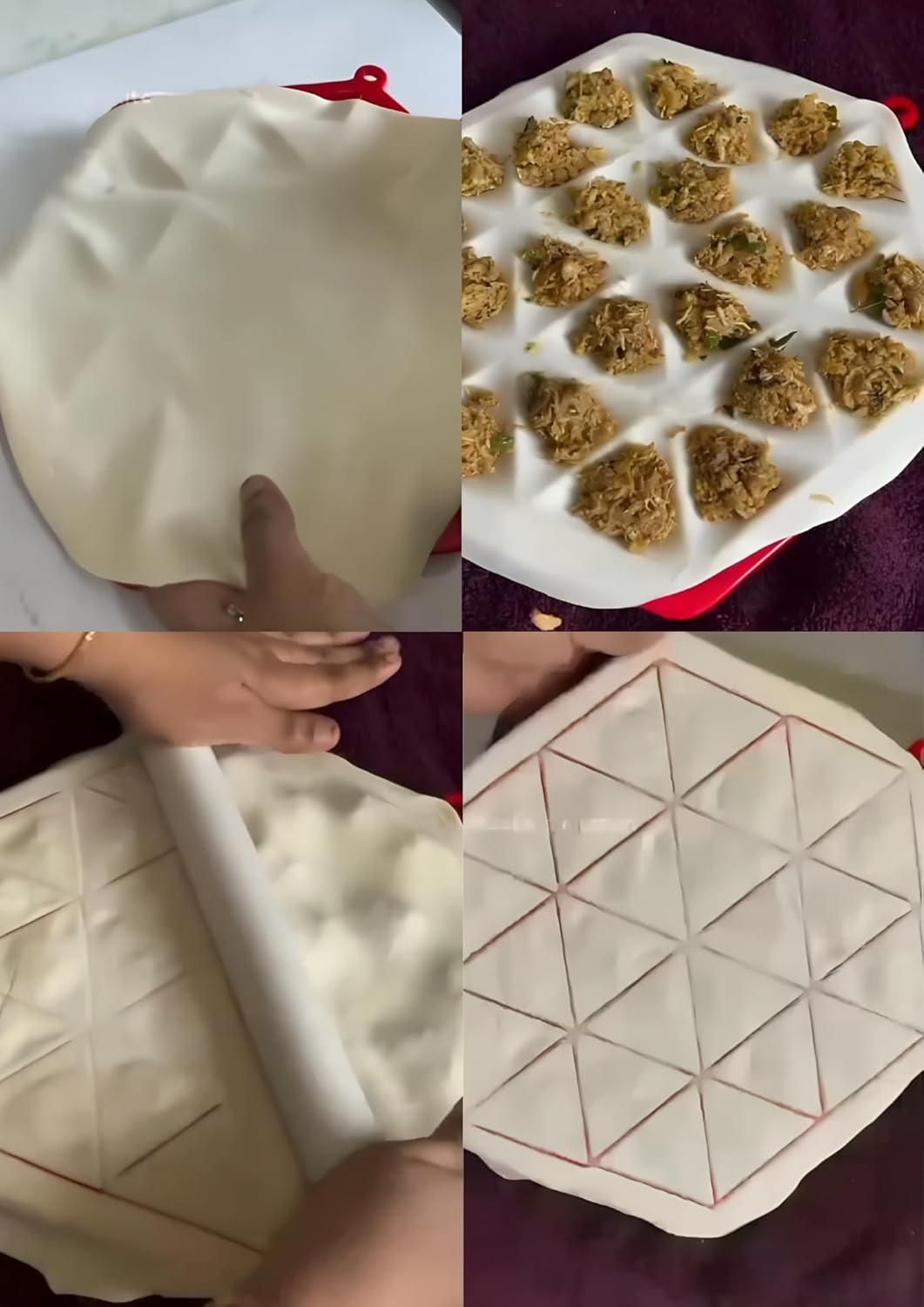 Samosa Maker Non-Stick Press – Easy & Fast Plastic Samosa Folding and Sealing Tool for Perfect Snacks