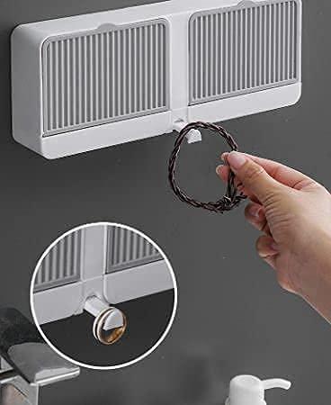 Wall-Mounted Double Bar Soap Box with Lid – Self-Adhesive, Waterproof, Durable Plastic Soap Holder (2 Compartments, Pack of 1)
