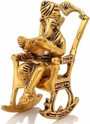 Handcrafted Metal Ganesha Idol – Rocking Chair with Ramayan