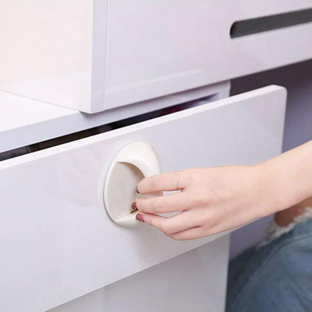 Self Stick Instant Handle (Pack of 4) – Multi-Purpose Adhesive Toilet Seat Lifter, Drawer & Cabinet Handle
