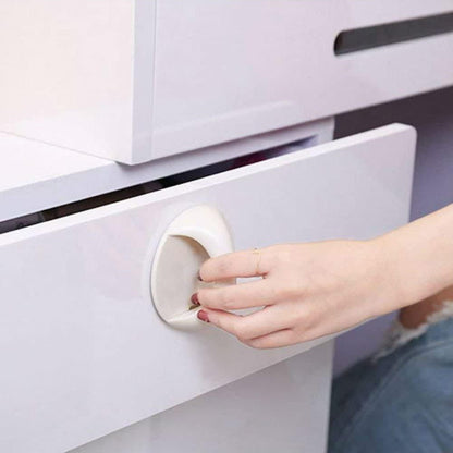Self Stick Instant Handle (Pack of 4) – Multi-Purpose Adhesive Toilet Seat Lifter, Drawer & Cabinet Handle