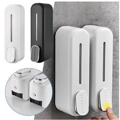 Press Wall-Mounted Soap Dispenser – Manual Liquid Soap, Shampoo & Sanitizer Dispenser (Plastic, Pack of 1)