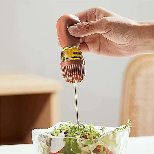 Oil Dispenser with Silicone Brush – 2-in-1 Design for Easy Cooking