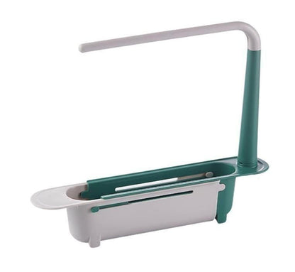 Adjustable Sink Organizer – Waterproof Plastic Storage Rack for Sponges & Scrubbers (Fits 10–16 inch Sinks, Assorted Color)