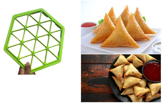 Samosa Maker Non-Stick Press – Easy & Fast Plastic Samosa Folding and Sealing Tool for Perfect Snacks