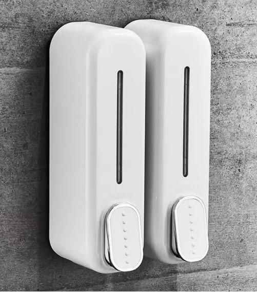 Press Wall-Mounted Soap Dispenser – Manual Liquid Soap, Shampoo & Sanitizer Dispenser (Plastic, Pack of 1)
