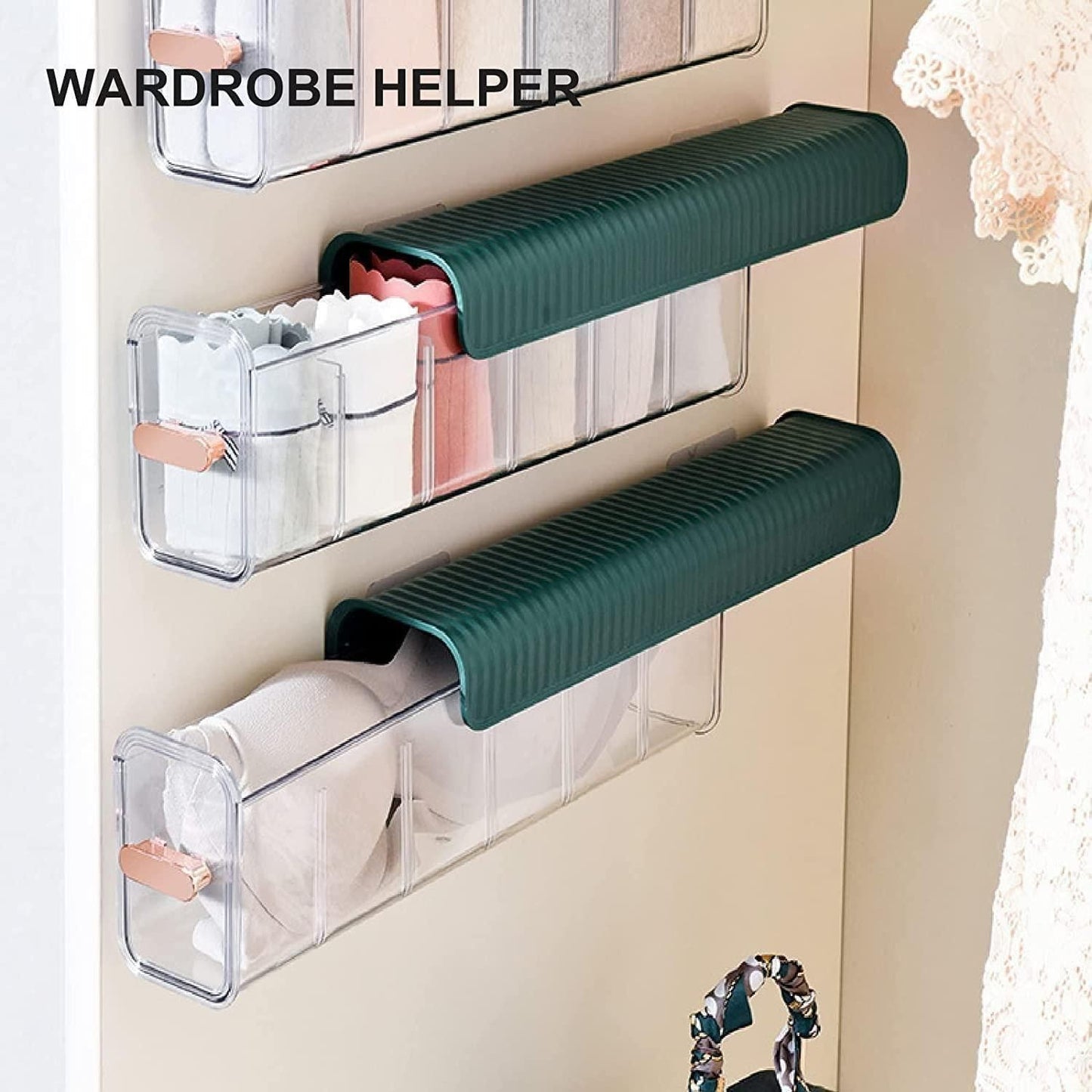 Wall Hanging Transparent Storage Box – Plastic Underwear, Panties & Small Item Organizer