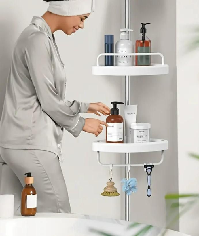 Stainless Steel Tripod Storage Rack – Durable, Space-Saving Shelf for Kitchen, Bathroom & Home Organization
