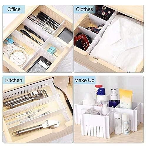 8 Pcs Adjustable Drawer Organizer Dividers – Multi-Purpose Closet, Kitchen & Office Storage Solution