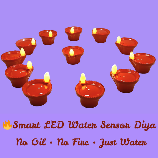 Water Sensor LED Light Diyas With Ambient Lights