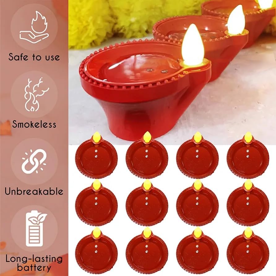 Water Sensor LED Light Diyas With Ambient Lights