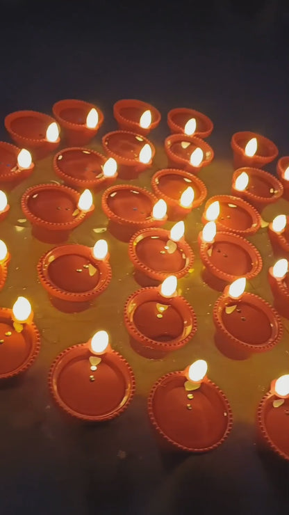 Water Sensor LED Light Diyas With Ambient Lights